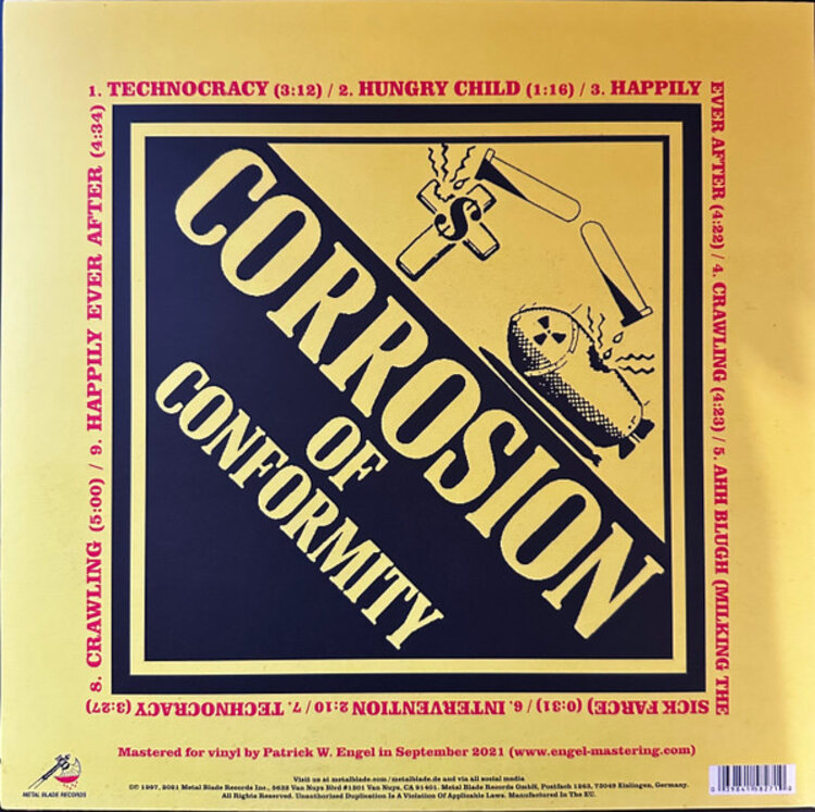 Metal Corrosion Of Conformity - Technocracy LP (white)