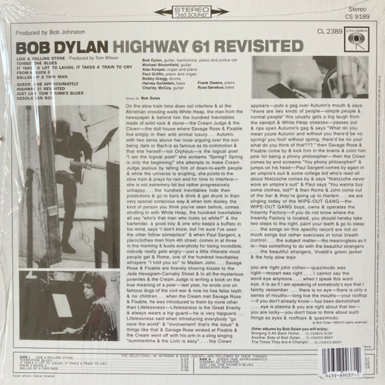 Classic Rock Dylan, Bob - Highway 61 Revisited LP