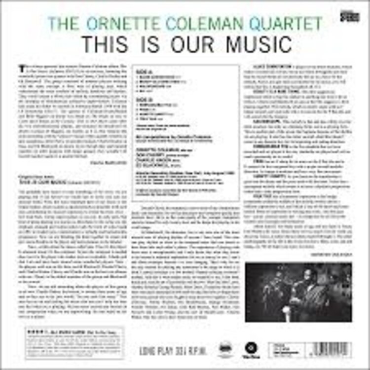 Jazz Coleman, Ornette - This Is Our Music LP