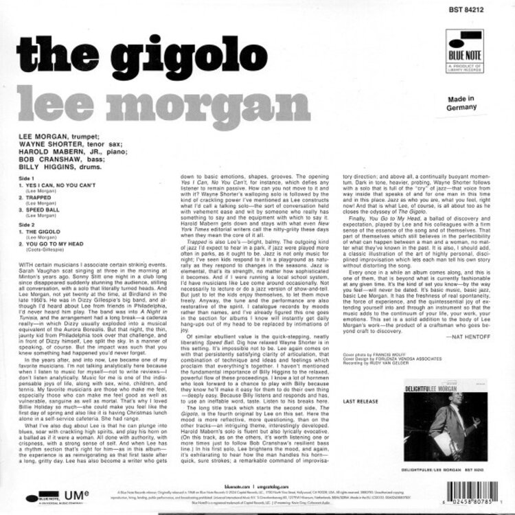 Jazz Morgan, Lee - The Gigolo LP