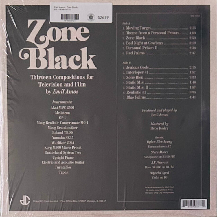 Rock / Indie / Alternative Amos, Emil - Zone Black LP (grails)