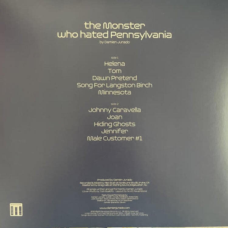 Rock / Indie / Alternative Jurado, Damien - The Monster Who Hated Pennsylvania