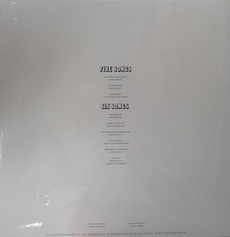 Rock / Indie / Alternative Pallett, Owen - The Two EPs LP