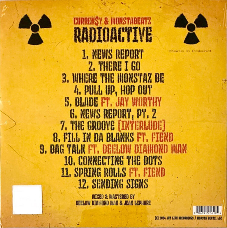 Hip Hop Curren$Y & Monstabeatz - Radioactive LP