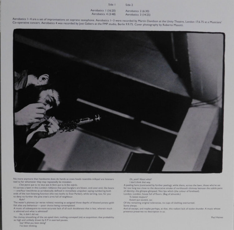 Jazz Parker, Evan - Saxophone Solos LP