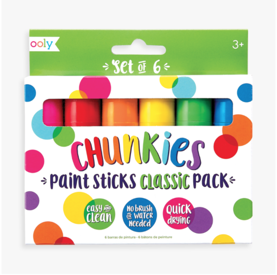 ooly ooly chunkies paint sticks, set of 6