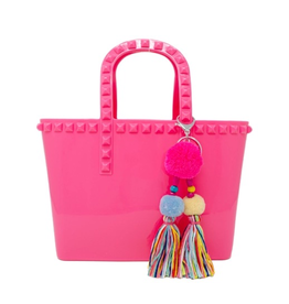 zomi gems zomi gems tiny jelly tote bag, hot pink