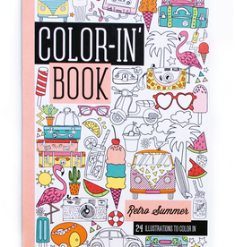 ooly ooly travel size color-in book: retro summer