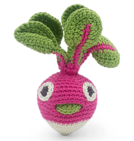 myum organic hand crocheted rattle buddy (multiple styles)