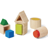 plan toys (faire) plantoys geo matching blocks, 2+