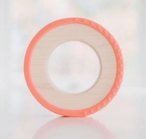 bannor toys (f) silicone wrapped wooden teether