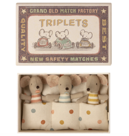 Maileg maileg baby mice, triplets in matchbox