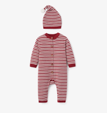elegant baby elegant baby striped jumpsuit & hat