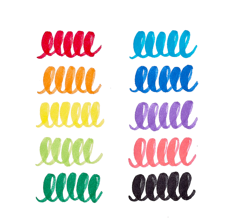 ooly ooly big bright brush markers (set of 10)