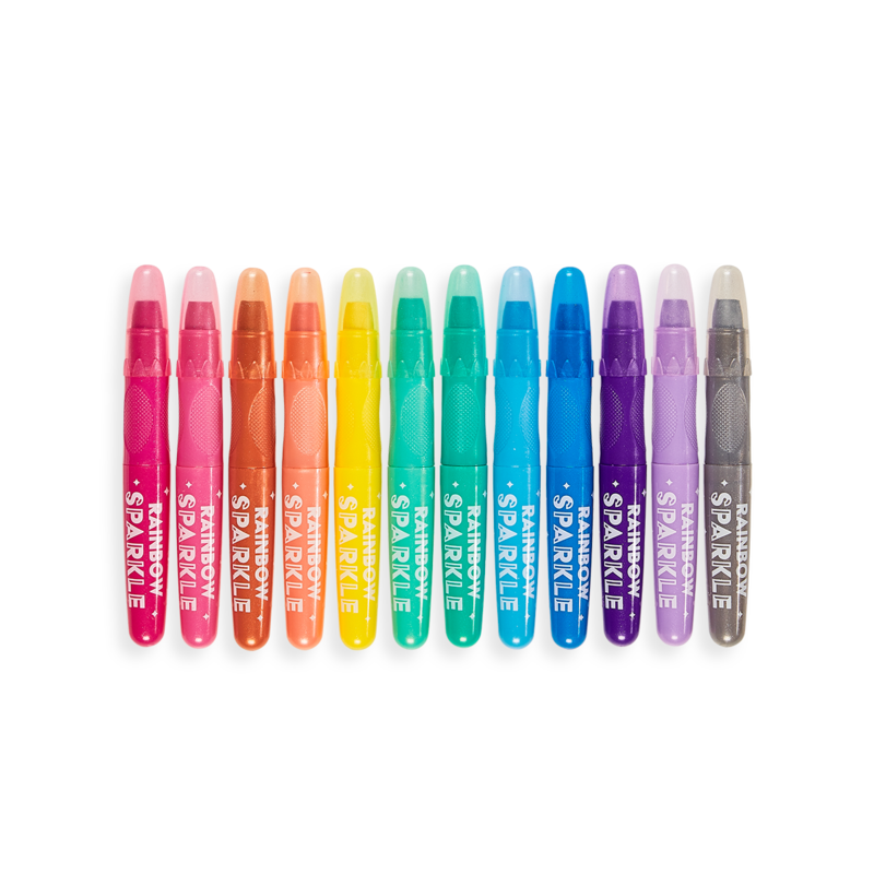 ooly ooly rainbow sparkle watercolor gel crayons (set of 12)