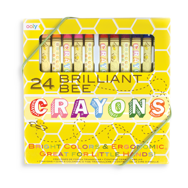 ooly ooly brilliant bee crayons, 24 pack