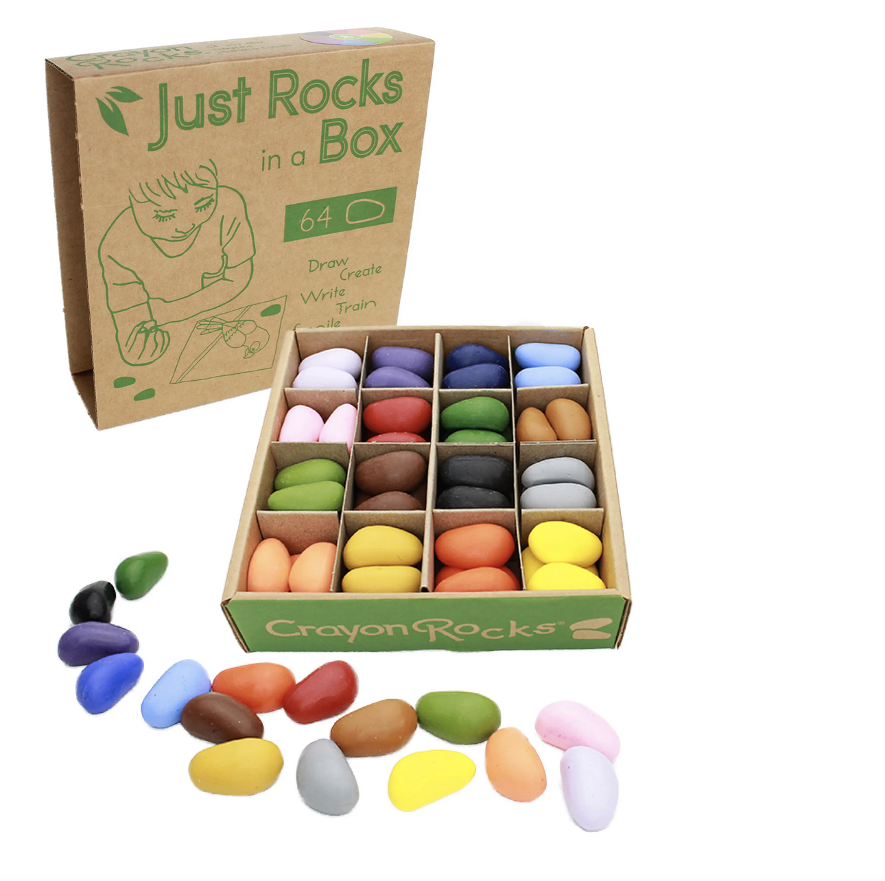 rocks in a box crayons (64) - mod mama