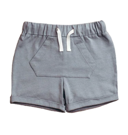 city mouse city mouse slate kangaroo pocket shorts