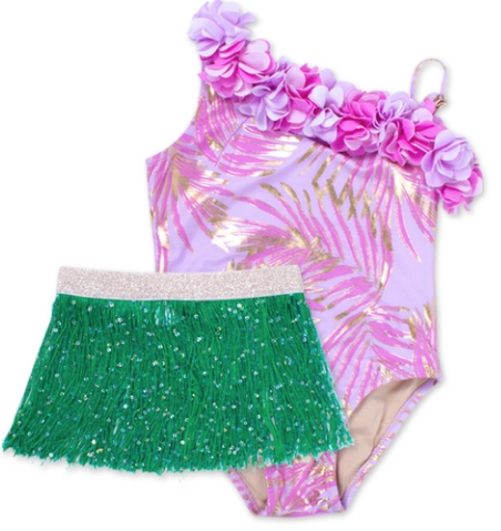 shade critters shade critters hula girl swimsuit with skirt