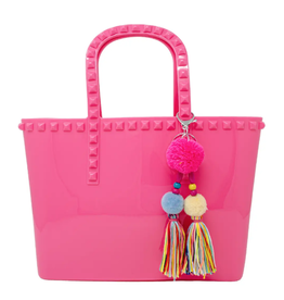 zomi gems zomi gems jumbo jelly tote bag, hot pink