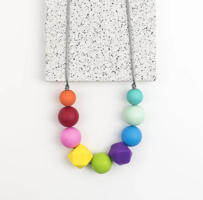 seb and roo seba and roo rainbow teething necklace 28"