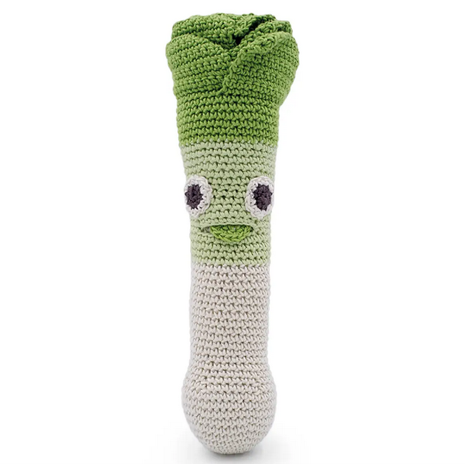 myum organic hand crocheted rattle buddy (multiple styles)
