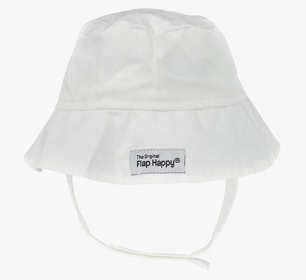 flap happy UPF50+ white bucket hat