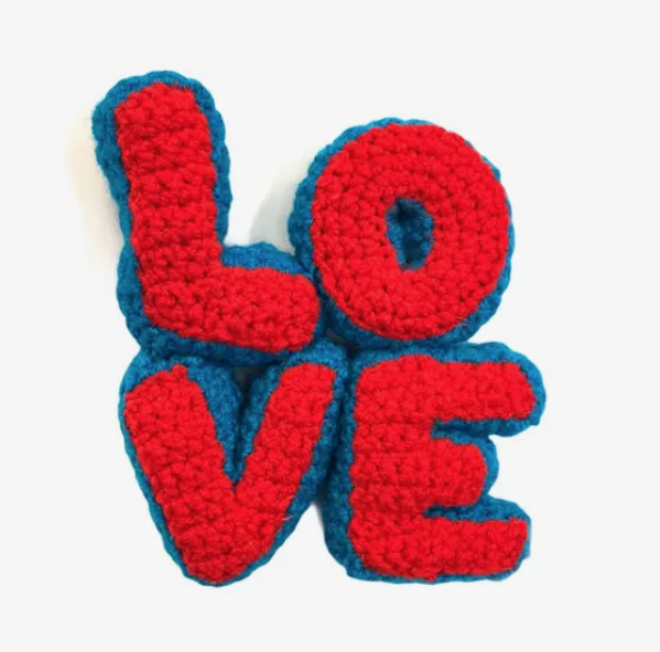 silk road bazaar crocheted love rattle