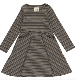 vignette vignette black/tan stripe dress