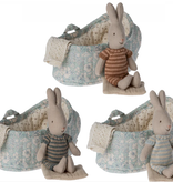 Maileg maileg micro bunny in carry cot (color varies)