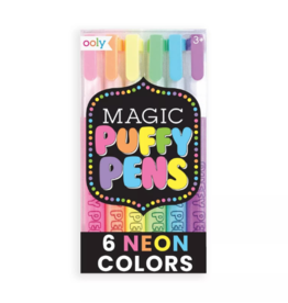 ooly magic neon puffy pens, set of 6