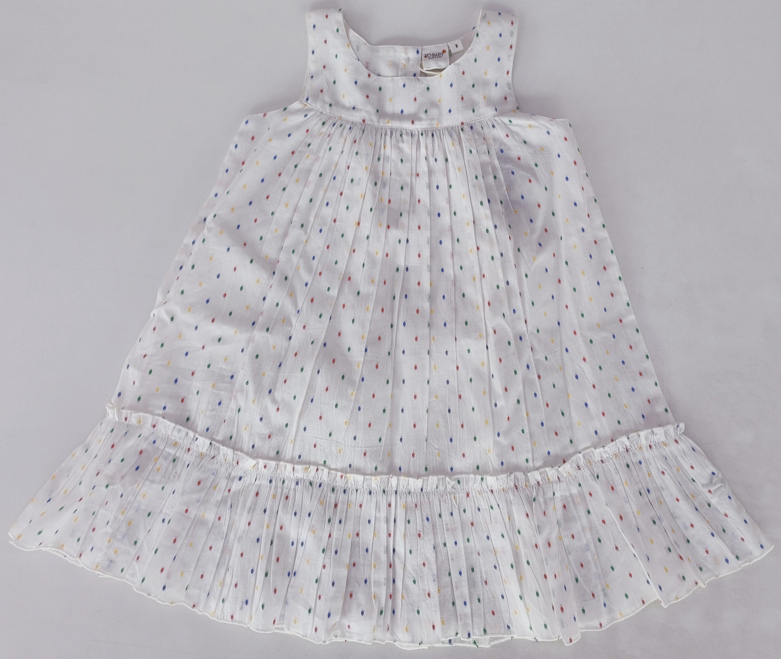 yobaby multi-dot ruffle dress