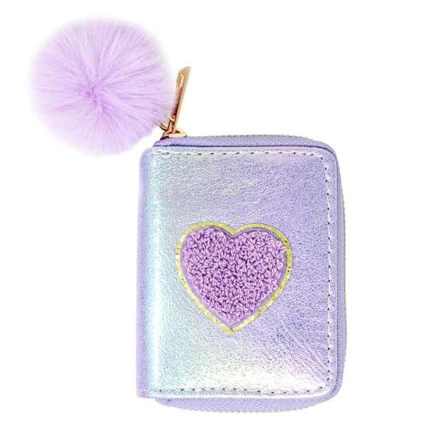 zomi gems shiny heart patch wallet