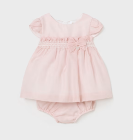 Mayoral mayoral petal chiffon dress & bloomer