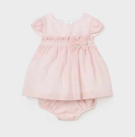Mayoral mayoral petal chiffon dress & bloomer