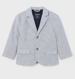 Mayoral mayoral navy striped linen blazer