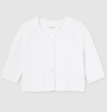 Mayoral mayoral white scalloped cardigan
