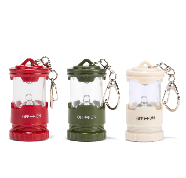 kikkerland mini lantern keychain, asst colors