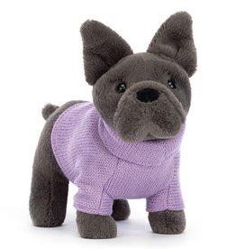 Jellycat jellycat french bulldog w/purple sweater