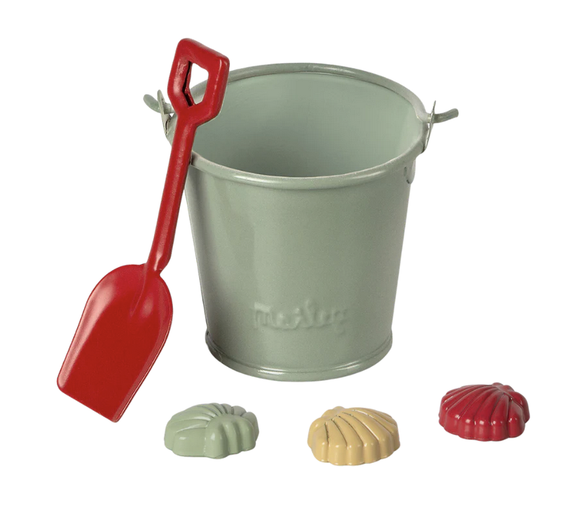 Maileg maileg beach set - bucket, shovel, shells