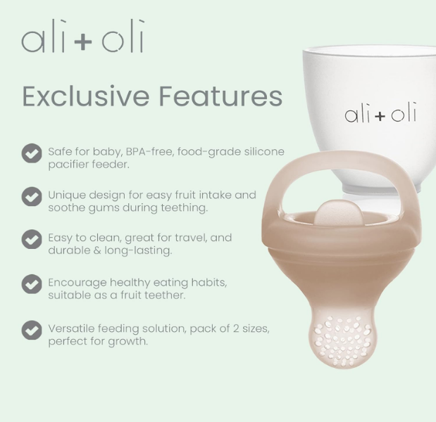 ali + oli ali + oli 2 stage pacifier feeder set