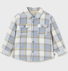 Mayoral mayoral lined plaid buttondown