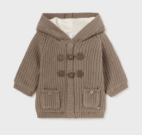 Mayoral mayoral lined & hooded cardigan