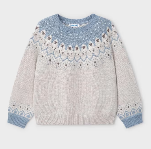 Mayoral mayoral sky sheep fair isle sweater