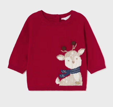Mayoral mayoral red reindeer sweater