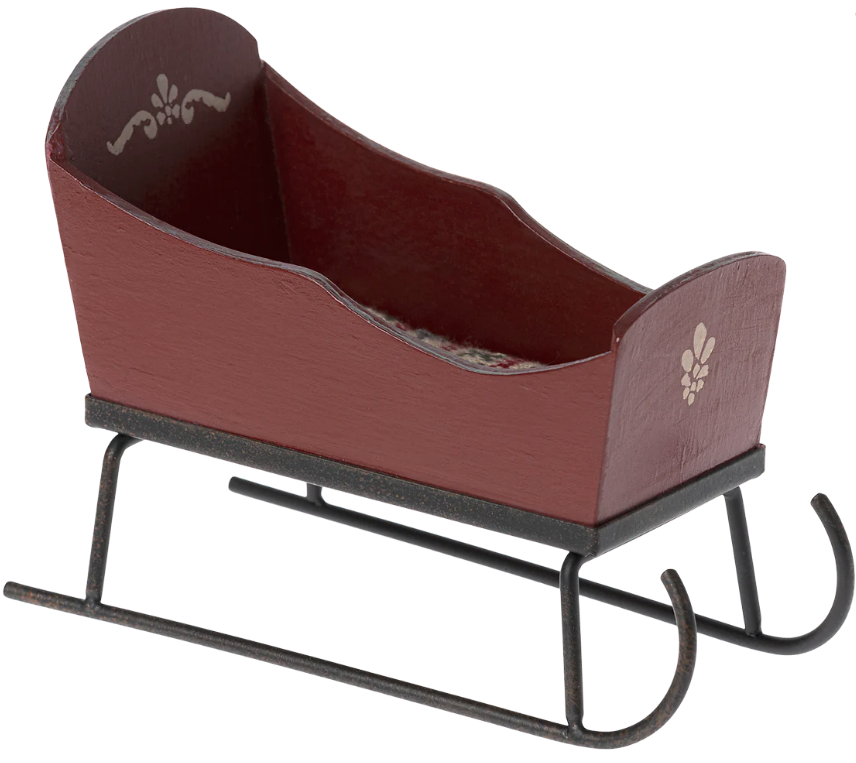 Maileg maileg red sleigh, mouse