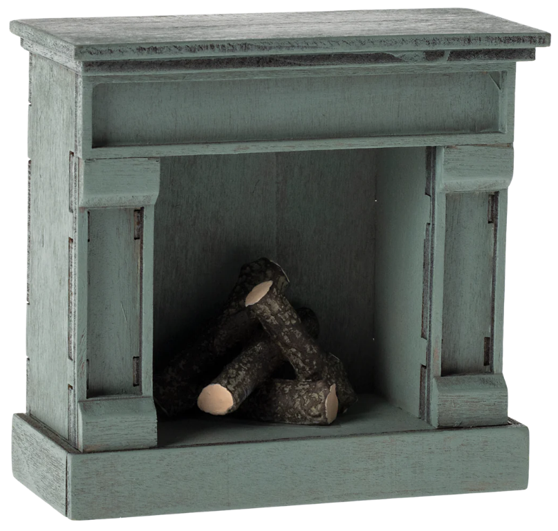 Maileg maileg blue fireplace, mouse
