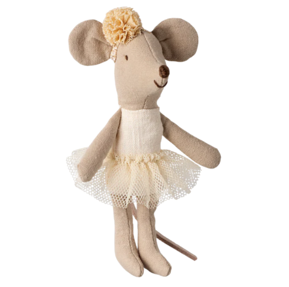 Maileg maileg off-white ballerina mouse, little sister