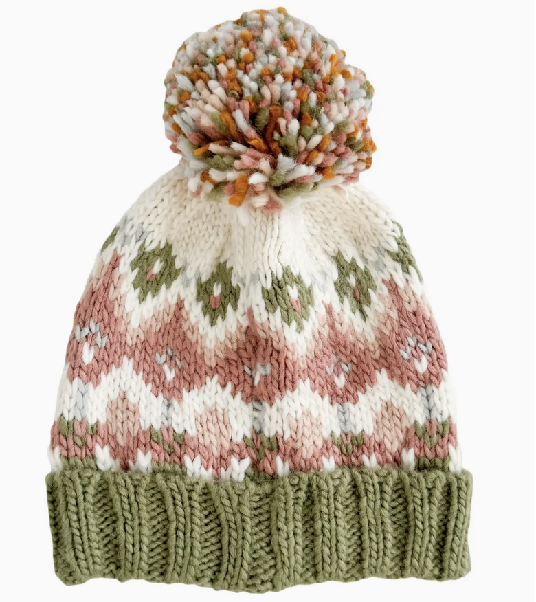 the blueberry hill fair isle pom hat
