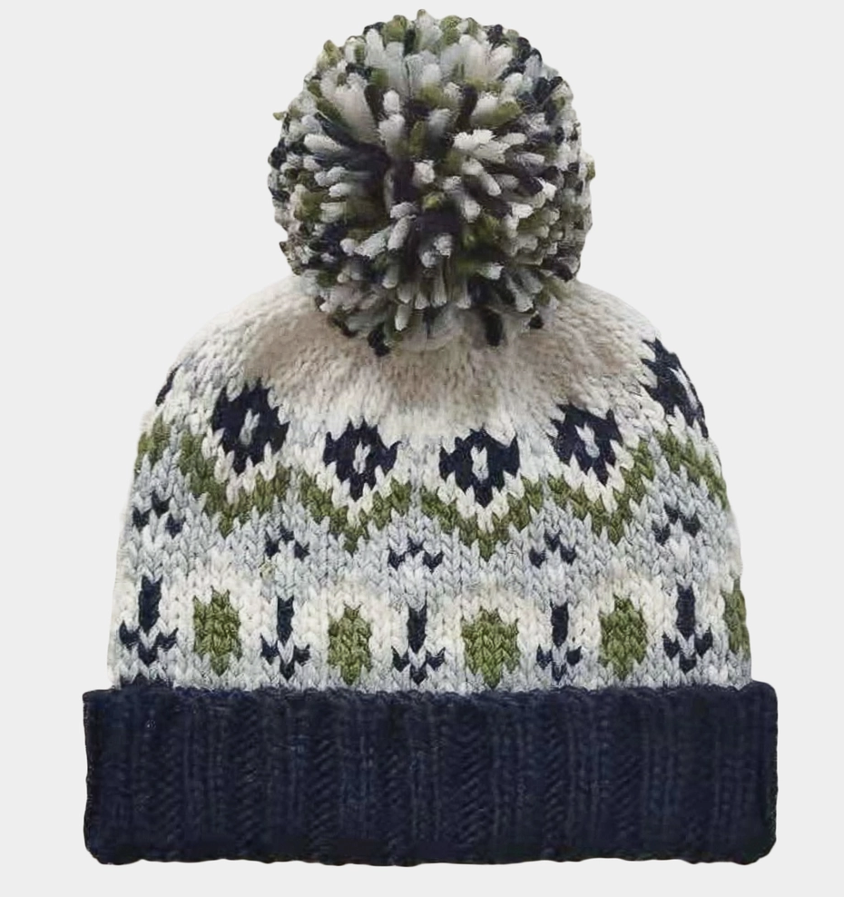 the blueberry hill fair isle pom hat